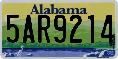 AL license plate 5AR9214