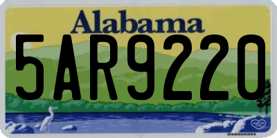 AL license plate 5AR9220
