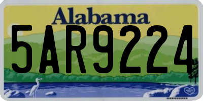 AL license plate 5AR9224