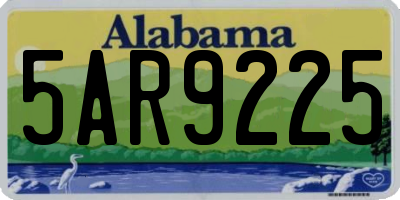 AL license plate 5AR9225