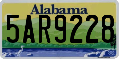 AL license plate 5AR9228