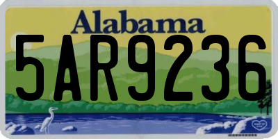 AL license plate 5AR9236