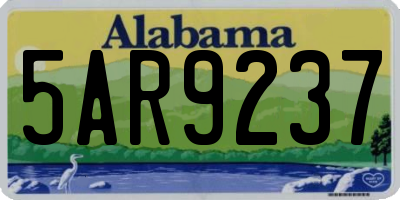 AL license plate 5AR9237