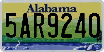 AL license plate 5AR9240