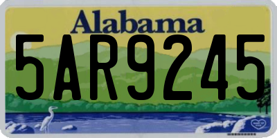 AL license plate 5AR9245