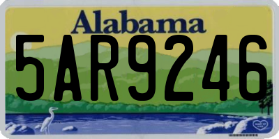 AL license plate 5AR9246