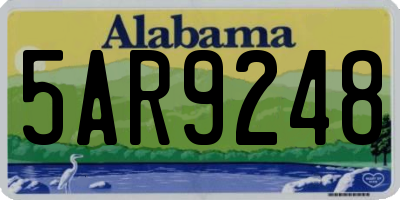 AL license plate 5AR9248