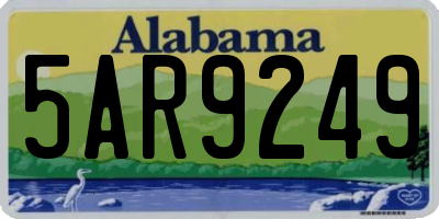 AL license plate 5AR9249