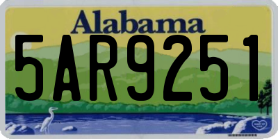 AL license plate 5AR9251