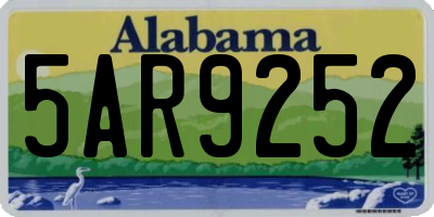 AL license plate 5AR9252