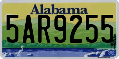 AL license plate 5AR9255