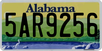 AL license plate 5AR9256