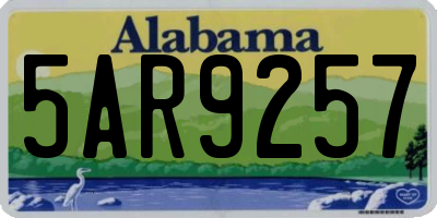AL license plate 5AR9257