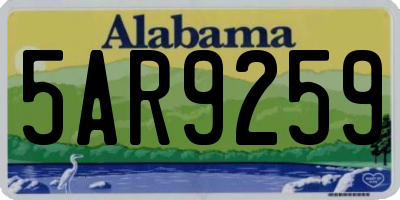AL license plate 5AR9259