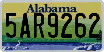 AL license plate 5AR9262