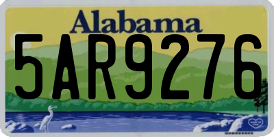 AL license plate 5AR9276
