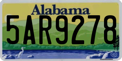 AL license plate 5AR9278
