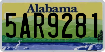 AL license plate 5AR9281