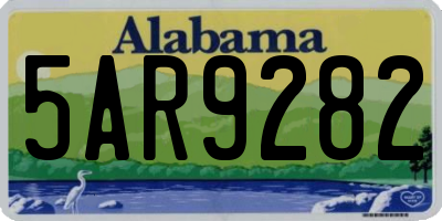 AL license plate 5AR9282