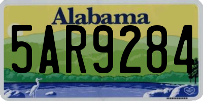 AL license plate 5AR9284