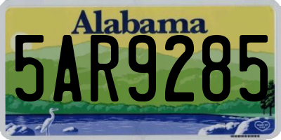 AL license plate 5AR9285