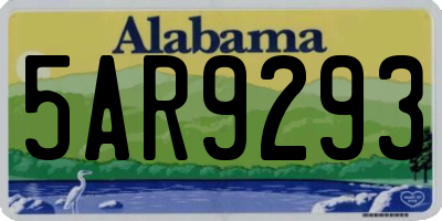 AL license plate 5AR9293