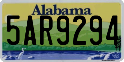 AL license plate 5AR9294