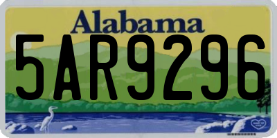 AL license plate 5AR9296