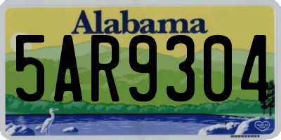 AL license plate 5AR9304
