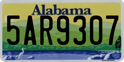 AL license plate 5AR9307