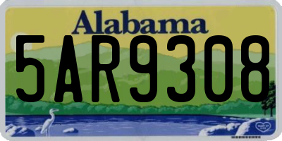 AL license plate 5AR9308