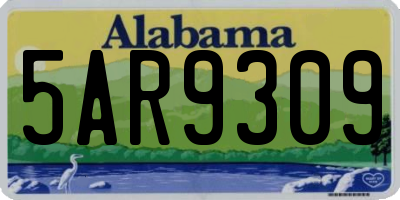 AL license plate 5AR9309
