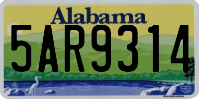 AL license plate 5AR9314