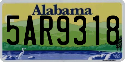 AL license plate 5AR9318