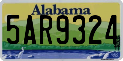 AL license plate 5AR9324