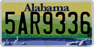 AL license plate 5AR9336