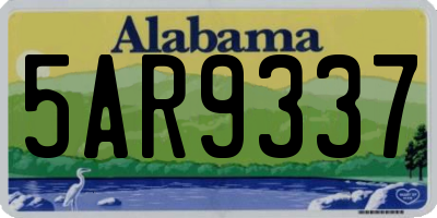 AL license plate 5AR9337