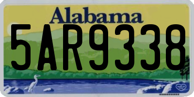 AL license plate 5AR9338