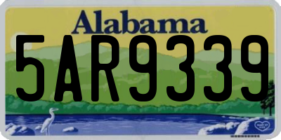 AL license plate 5AR9339