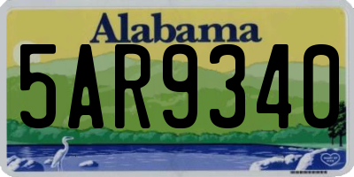 AL license plate 5AR9340