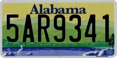 AL license plate 5AR9341