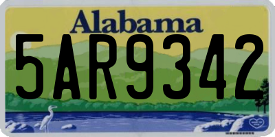 AL license plate 5AR9342
