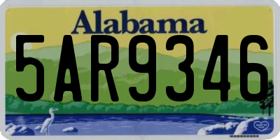 AL license plate 5AR9346