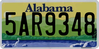 AL license plate 5AR9348