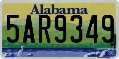 AL license plate 5AR9349
