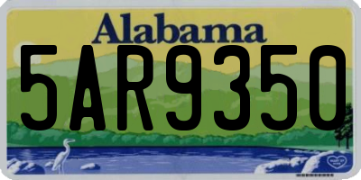 AL license plate 5AR9350