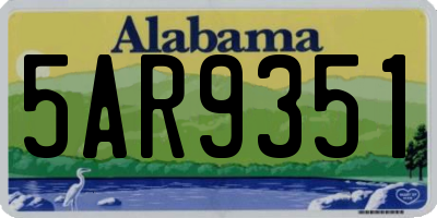 AL license plate 5AR9351