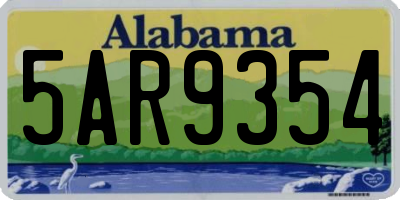 AL license plate 5AR9354