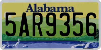 AL license plate 5AR9356