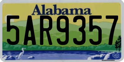 AL license plate 5AR9357